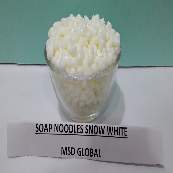 Soap Noodles - 8020 78% TFM, Snow White, High Purity Sodium Palmitate, Odorless, Solid Form, 25 kg Paper Bags, Suitable for Toilets and Multipurpose Soaps