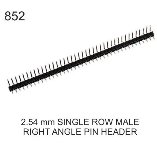 2.54 MM SINGLE ROW MALE RIGHT ANGLE PIN HEADER