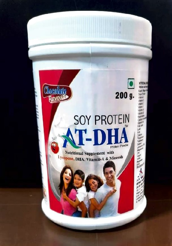 AT -DHA SOY PROTEIN 200 GM CHOCALATE FLAVOUR