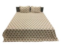 Cotton Floral Screen Printed Pakhi Bedsheet - Color: Multi
