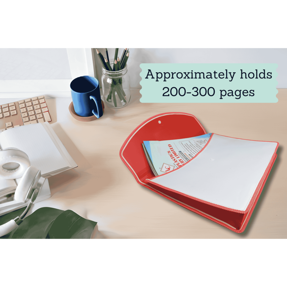 Plastic Button File Folder - Pp Material, A4 Size, Matte Opaque White With Fluorescent Document Bag | Durable, Lightweight, Eco-friendly, Ideal For Office And Educational Use