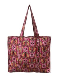 Cotton Quilted Tote Bags With Zip