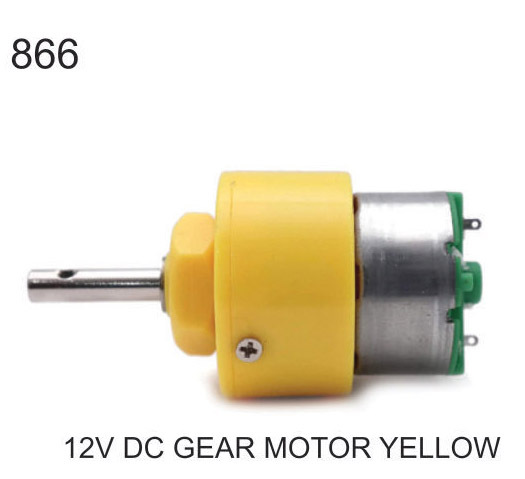 12V 300 rpm heavy duty geared DC motor (YELLOW)