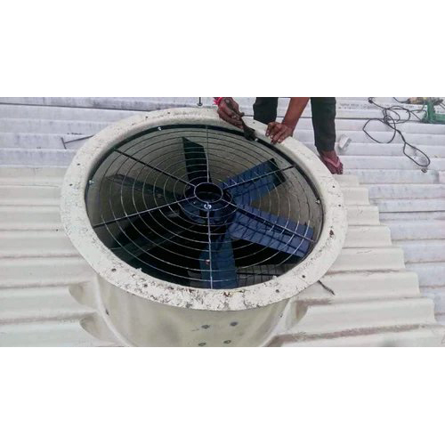 Industrial Attic Fan - Color: Blue