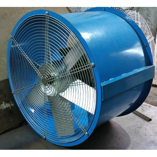 Electric Mild Steel Vane Axial Flow Fan, Impeller Size 600Mm Dai (24 Inch), Capacity 1 Hp - Color: Blue