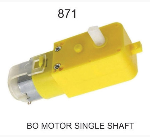 75 RPM Single Shaft Straight Plastic Gear BO Motor