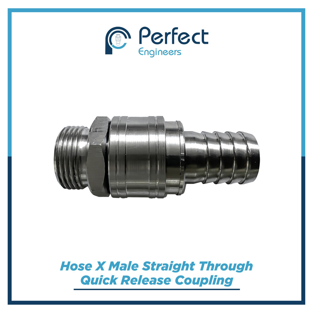 Hose X Male Straight Through Quick Release Coupling