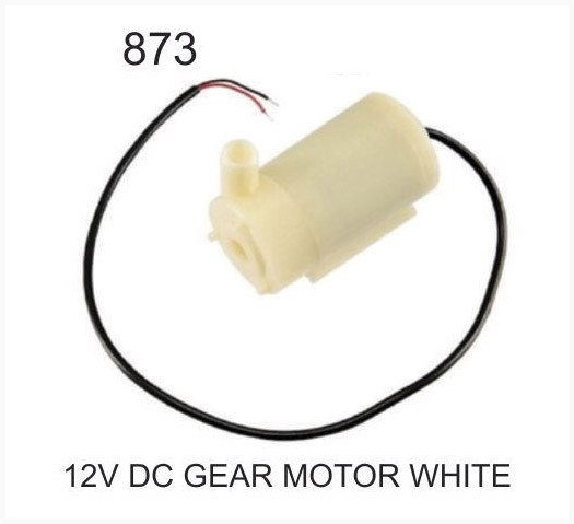 12V DC GEAR MOTOR WHITE