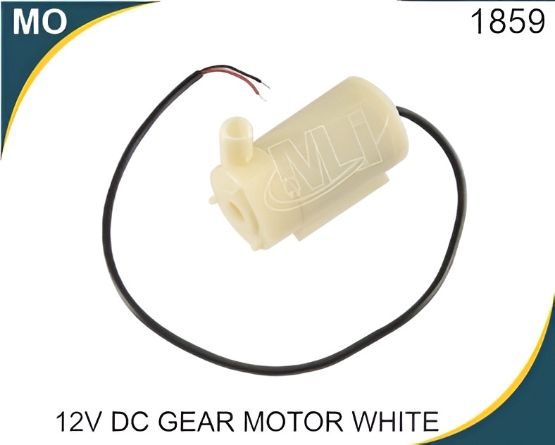 12V DC Gear Motor White