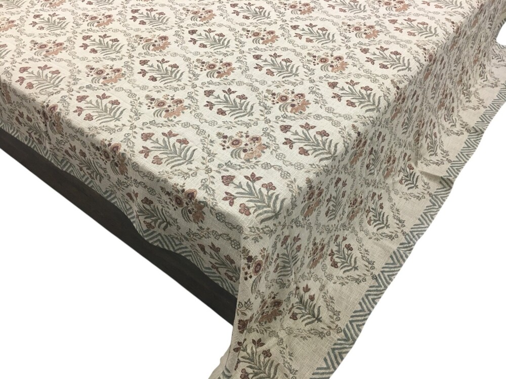 King Size Hand Block Printed Tnt Bedcover