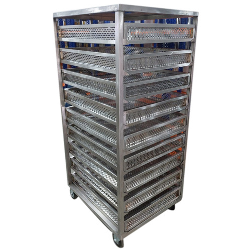 Bakery Tray Trolley - Color: Silver