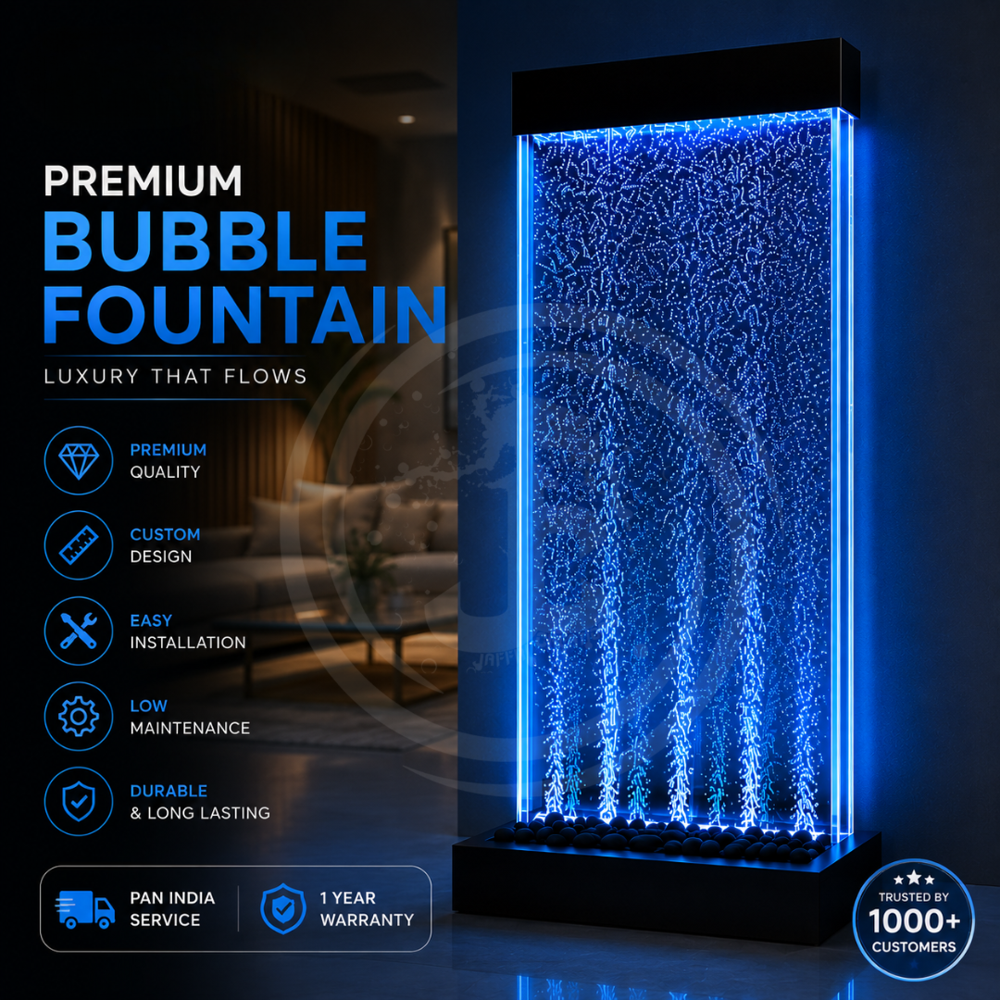 Bubble Wall Panels - Acrylic Glass Design | Multicolored LED Lighting, Non-Music Fountain, Bespoke Color Options