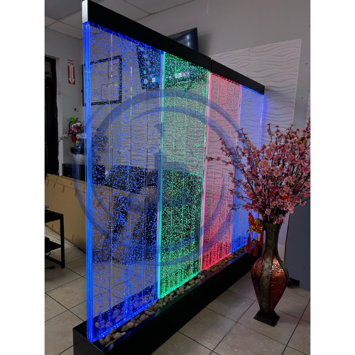 Bubble Wall Panels - Acrylic Glass Design | Multicolored Led Lighting, Non-music Fountain, Bespoke Color Options