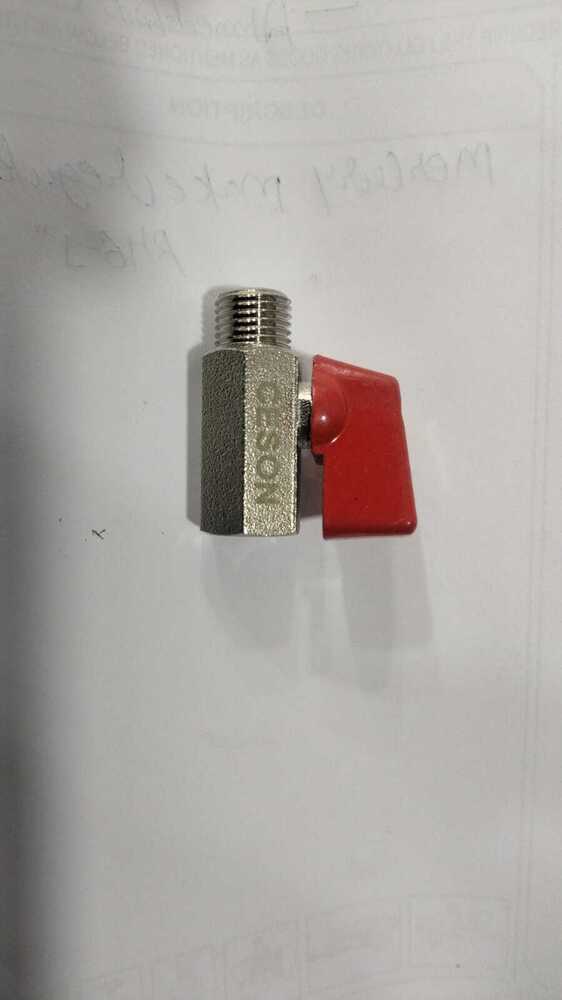 Mini Ball Valve Brass - Finish: Polished