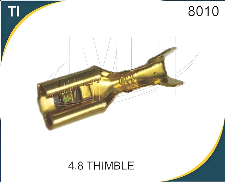 4.8 THIMBLES - Brass 08 Female Thimmble | Corrosion Resistant, Polished Finish, Hot Rolled, Cross Sectional Area 6 sq mm
