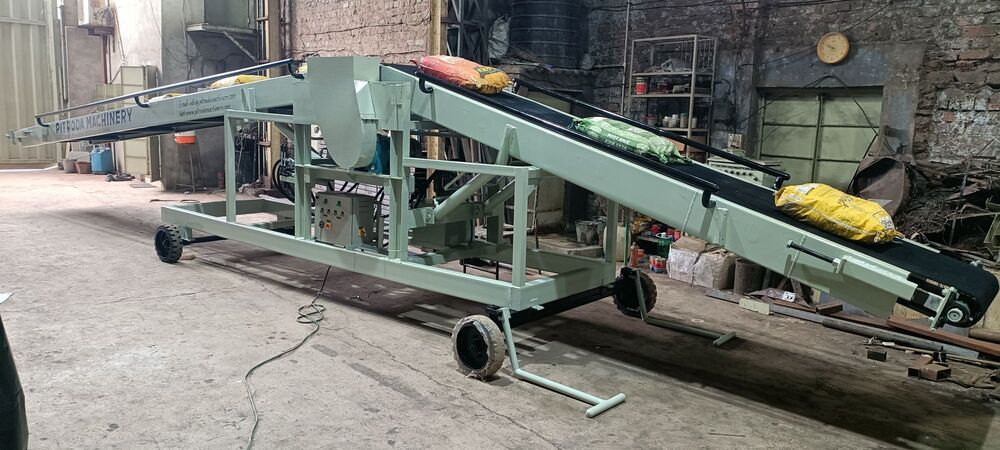 Portable Belt Loader Conveyor - Color: Green