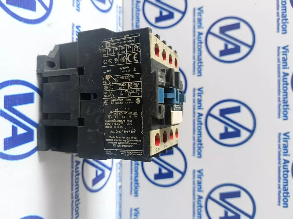 Telemecanique LC1 D2501M7 Contactor 600V A.C 40A 50-60Hz