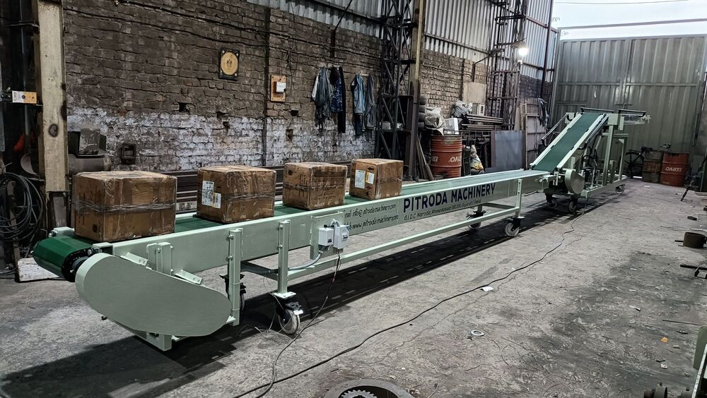 Warehouse Belt Conveyor Manufacturer - Color: Green