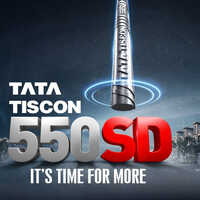 Tata Tiscon TMT Bar - Mild Steel Customized Size Silver Color Polished Surface Treatment for Enhanced Durability and Corrosion Resistance