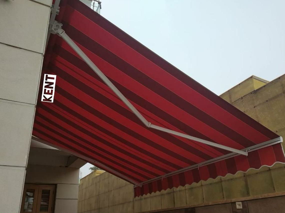 Green Retractable Awning - Waterproof Fabric, 16ft X 10ft, Green Color With Polished White Frame | Manual Operation, Uv Protection, Easy Installation