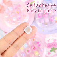 CherryBox Beautiful and Cute 3D Cartoon Press on Nails Set of 12 pieces Self Adhesive Nails with Bracelet for Kids (CB6013)