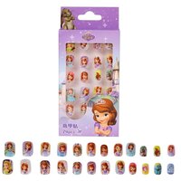 CherryBox Beautiful and Cute Princess Cartoon Press on Nails Set of 24 pieces Self Adhesive Nails for Kids (CB6015-2)
