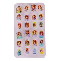 CherryBox Beautiful and Cute Princess Cartoon Press on Nails Set of 24 pieces Self Adhesive Nails for Kids (CB6015-2)