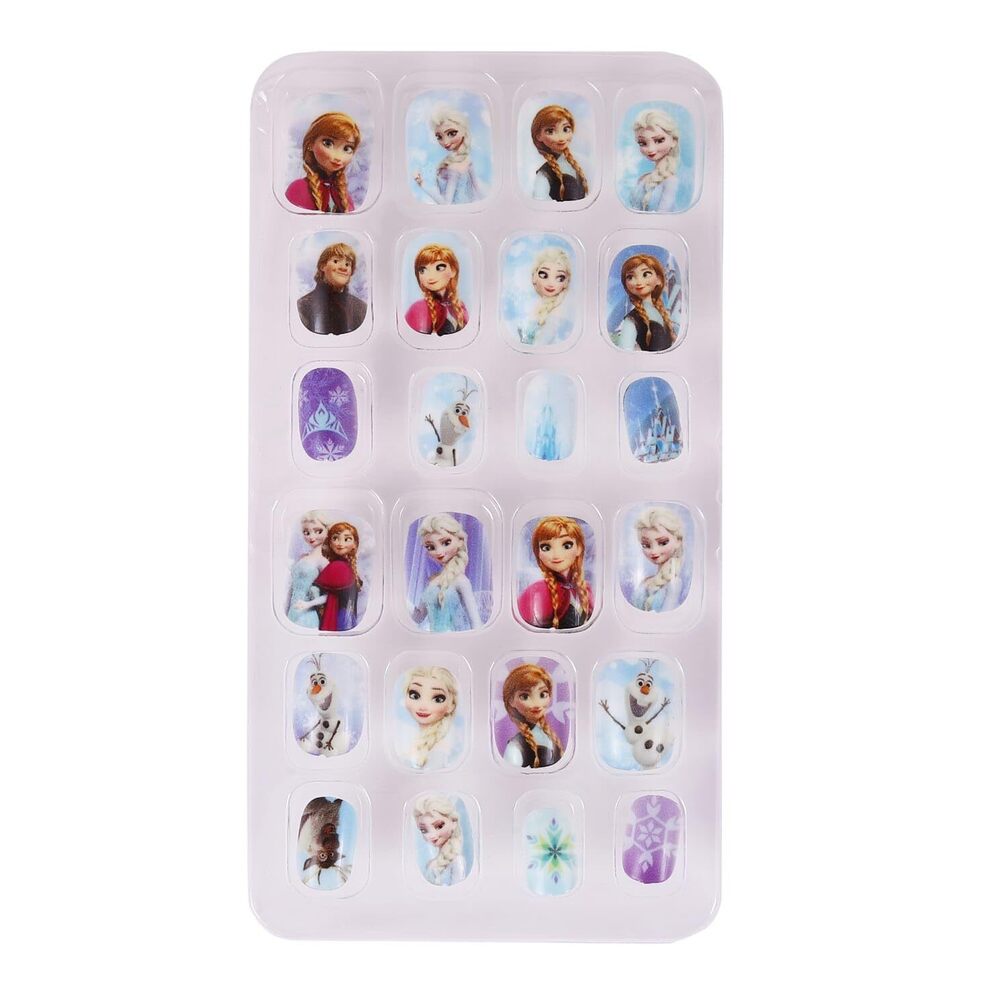 Cherrybox Beautiful And Cute Princess Cartoon Press On Nails Set Of 24 Pieces Self Adhesive Nails For Kids (Cb6015-4) - Color Code: Multicolour