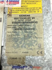 SIEMENS 6SE7022-7EP60-Z AC DRIVE