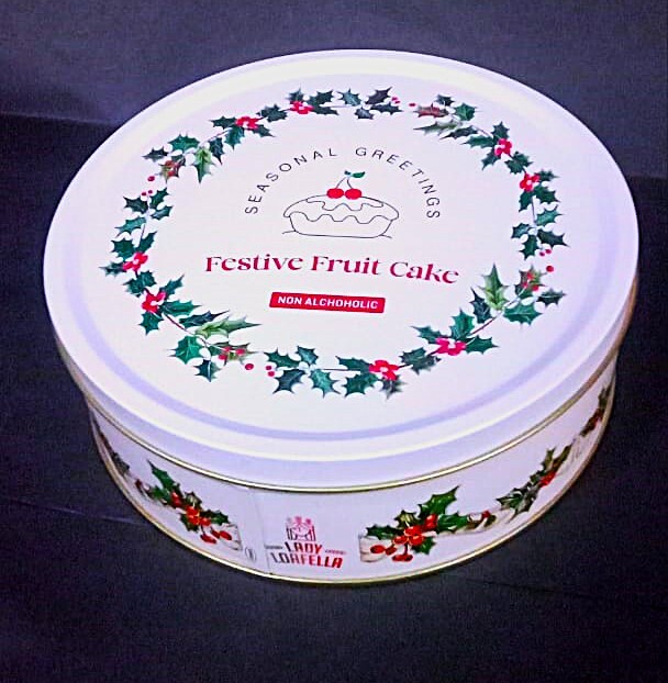 Christmas Cake Tin Container