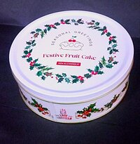 Christmas Cake Tin Container