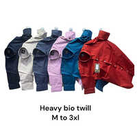 Heavy Bio Twill Plain Shirt - Color: Different Available