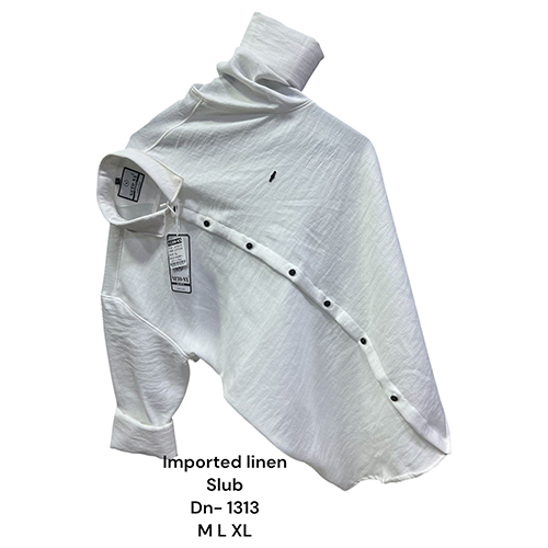 Imported Linen Slub White Shirt - Color: Different Available