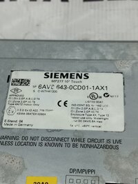 SIEMENS 6AV6643-OCD01-1AX1 OPERATOR INTERFACE