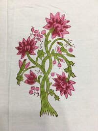 Hand Block Printed Percale Bedsheets in Queen Size
