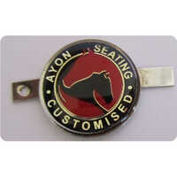 Metal Logo Plate - Customized Size, Multicolour Printed Design | Gold Plated, Galvanized Finish