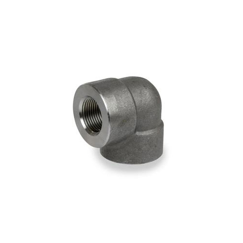 Carbon Steel Threaded 90 Deg Elbow - Color: Silver