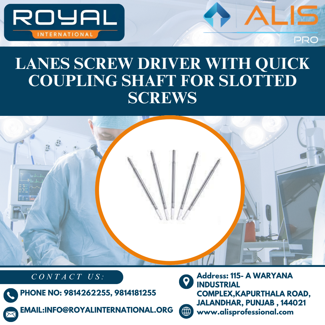 Lanes Screw Driver with Quick Coupling Shaft for slotted Screws