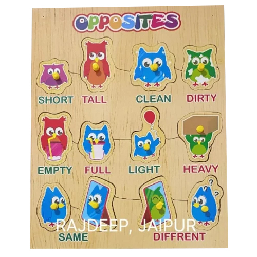 Wooden Opposites Puzzle Board