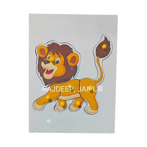 School Wooden Lion Puzzle Board