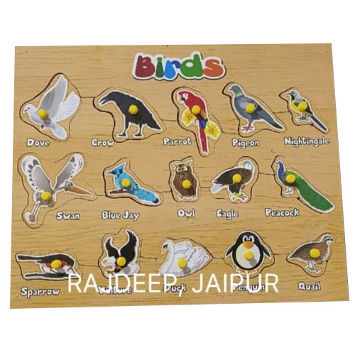 Wooden Birds Puzzle Board