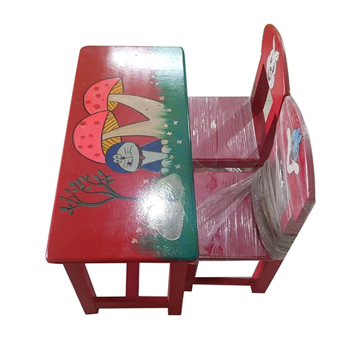 Kids Play School Table Chair Set - Color: Multicolor