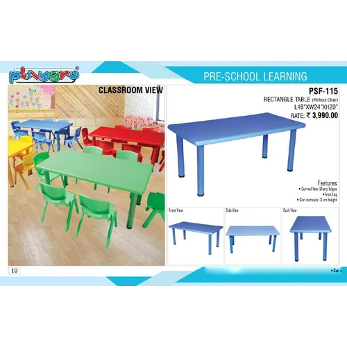 Rectangle Wooden Table - Color: Blue