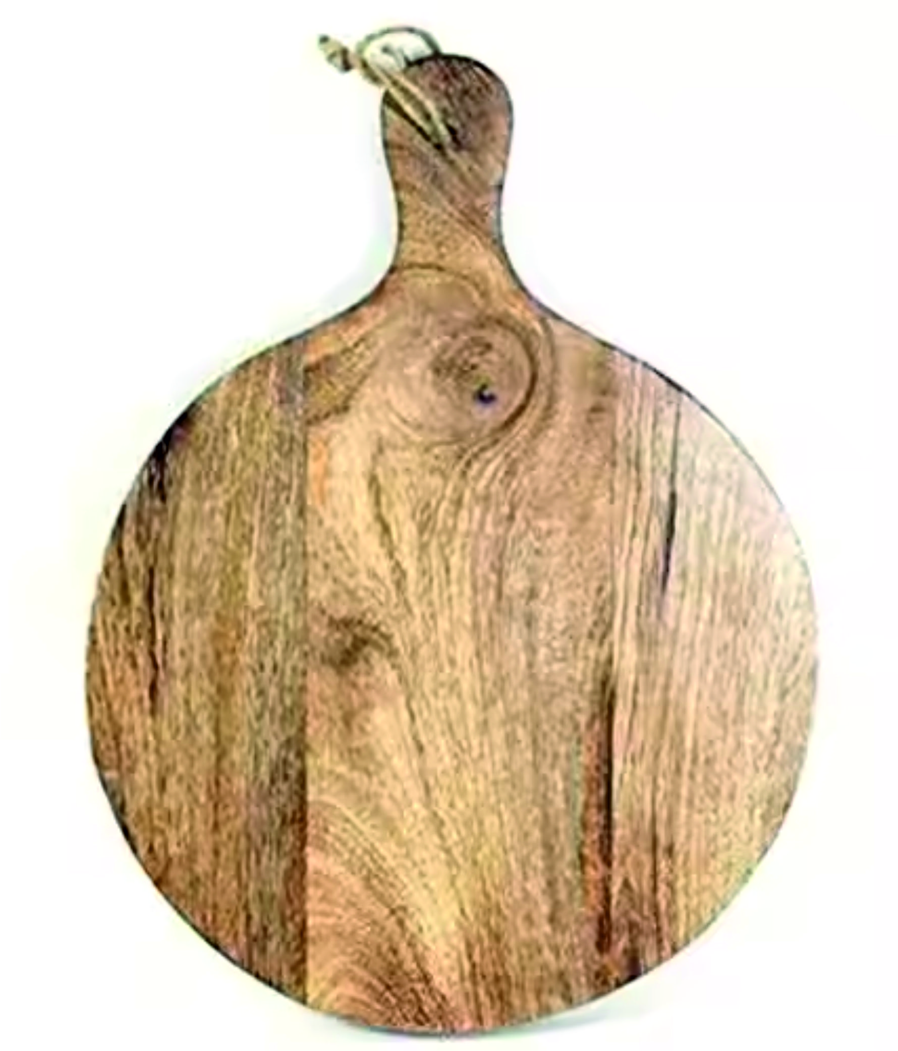 ROUND CHOPPING BOARD - Wooden, Standard Size, Brown | Smooth Finish, Rectangular Shape, Warranty Included, Smooth Surface
