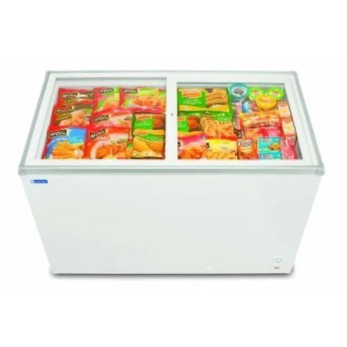 Gt300 Blue Star Glass Top Ice Cream Freezer - Capacity: 300 Ltr