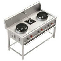 Two Burner Chinese With Stock Pot - Interior Coating: Coated