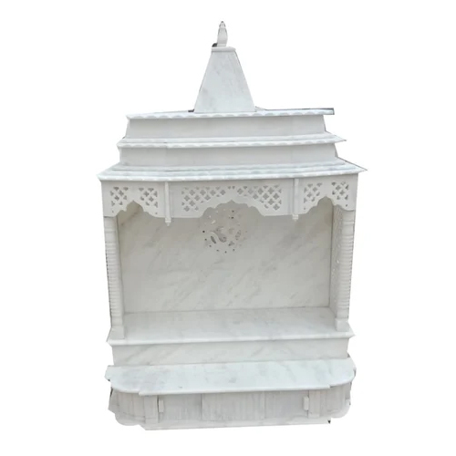 3 Feet Makrana White Marble Temple - Application: Home