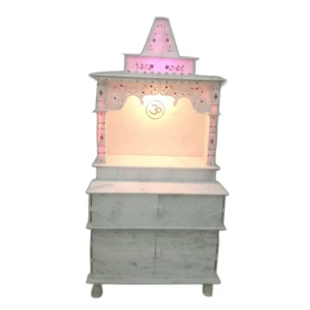 5 Feet White Makrana Marble Temple