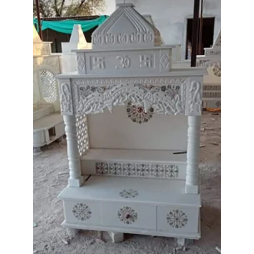 3 Feet White Marble Temple - Application: Home