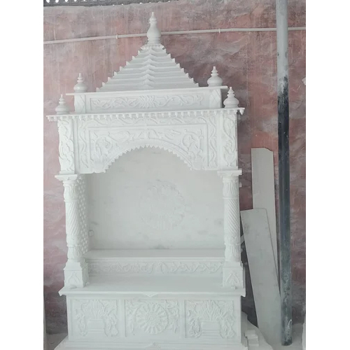 2.8 Feet White Marble Temple - Application: Home